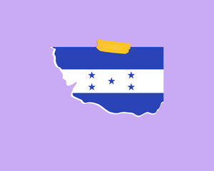 Fototapeta premium Honduras flag paper texture, single-piece element, vector design