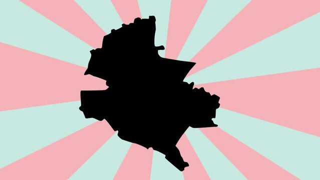 map of Bucharest in romania with rotating background