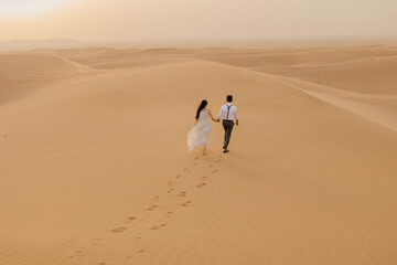 The Dubai desert is known for its vast expanse of sand dunes, creating a stunning landscape