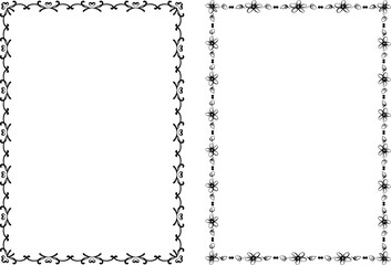 vector frames black on a white background