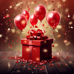 christmas background with gift