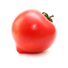 Round Pink tomato with a nose that produces heart shape when cut in half - 784489245