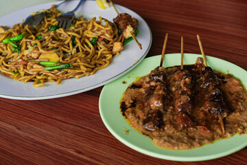 Chicken satay. Indonesian food