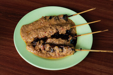 Chicken satay. Indonesian food