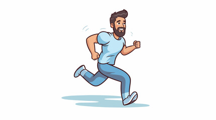 Fototapeta na wymiar Running player icon. Outline illustration of runnin