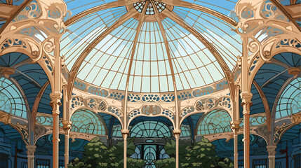 Obraz premium San Francisco California View of the ornate glass c
