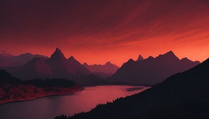 sunset in the mountains
