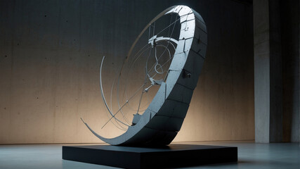 Modern Abstract Sculpture of Time