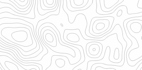 Topographic map background geographic line map with seamless ornament design. The black on white contours vector topography stylized height of the lines map. - obrazy, fototapety, plakaty
