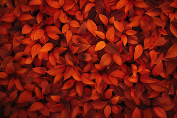 Orange and Red Leaves Background, Autumn Nature Concept