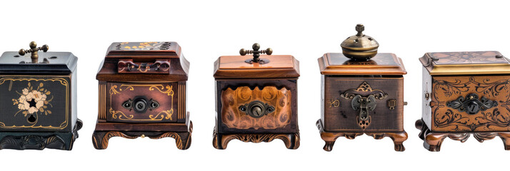 Isolated Set of Antique Music Boxes