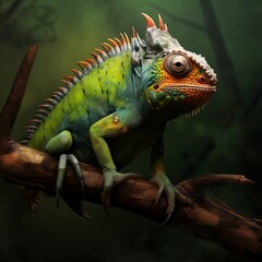 Obraz premium Chameleon Charm: Mesmerizing Images of Colorful Reptilian Wonders