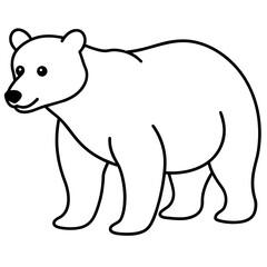 polar bear vector illustration mascot,bear silhouette,vector,icon,svg,characters,Holiday t shirt,black bear drawn trendy logo Vector illustration,bear on a white background,eps,png,line art