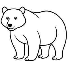 Obraz na płótnie Canvas polar bear vector illustration mascot,bear silhouette,vector,icon,svg,characters,Holiday t shirt,black bear drawn trendy logo Vector illustration,bear on a white background,eps,png,line art