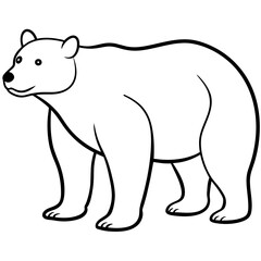 polar bear vector illustration mascot,bear silhouette,vector,icon,svg,characters,Holiday t shirt,black bear drawn trendy logo Vector illustration,bear on a white background,eps,png,line art