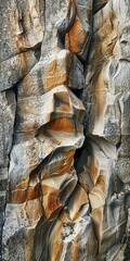 Mountain, Rock Formations: Unique and striking rock formations found in mountain areas. Close Up. 