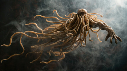 Flying spaghetti monster, symbol of pastafarianism, atheism - obrazy, fototapety, plakaty