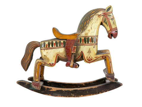 Antique Wooden Rocking Horse