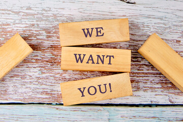 We want you on wooden blocks on old boards