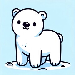 bear, cartoon ice bear, cartoon animal