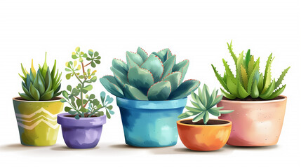 plants in pots 