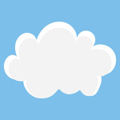 Cloud shapes design vector . Data technology icons pack.  Vector illustration. Cloud icon.   