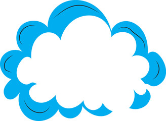 Cloud shapes design vector . Data technology icons pack.  Vector illustration. Cloud icon.   