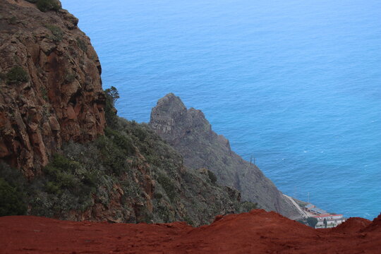 Landscape at the Mirador de Abrante on the canary island La Gomera