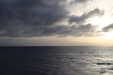 Dawn over the Atlantic ocean