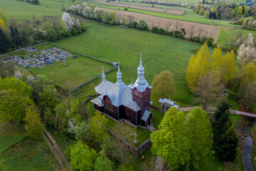 Kościół, Czyrna (j. łemkowski Чырна) `Małopolska, Poland, EU - obrazy, fototapety, plakaty