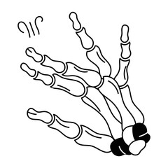 A doodle icon of small gesture 