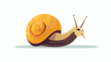Snail flat icon. Pet aquarium mollusk. Sea cartoon