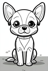 Enjoyable Dog Coloring Activity for All: Kids and Adults Welcome
