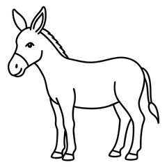 donkey vector illustration mascot,donkey silhouette,vector,icon,svg,characters,Holiday t shirt,black donkey cartoon drawn trendy logo Vector illustration,donkey cartoon on a white background,eps,png,l