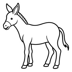 donkey vector illustration mascot,donkey silhouette,vector,icon,svg,characters,Holiday t shirt,black donkey cartoon drawn trendy logo Vector illustration,donkey cartoon on a white background,eps,png,l