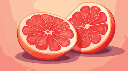 Sour ripe grapefruit peeled and divided into slices