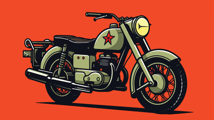 Obraz na płótnie Canvas Soviet heavy motorcycle. Produced in a large series