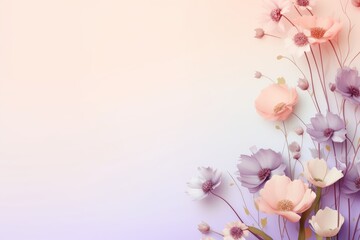 Spring flowers. Design for a banner, cover, decoration, poster. 