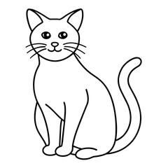 cat vector illustration mascot,cat silhouette,vector,icon,svg,characters,Holiday t shirt,black cat cartoon drawn trendy logo Vector illustration,donkey cat on a white background,eps,png,line art