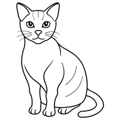 cat vector illustration mascot,cat silhouette,vector,icon,svg,characters,Holiday t shirt,black cat cartoon drawn trendy logo Vector illustration,donkey cat on a white background,eps,png,line art