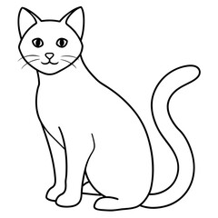 cat vector illustration mascot,cat silhouette,vector,icon,svg,characters,Holiday t shirt,black cat cartoon drawn trendy logo Vector illustration,donkey cat on a white background,eps,png,line art