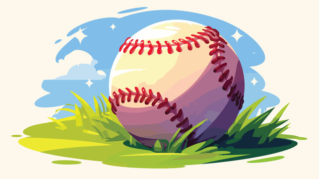 Sports articles.Baseball ball. vector image white background