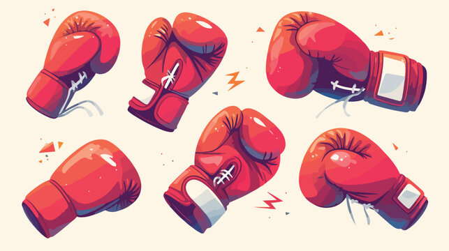 Sports articles.boxing gloves. vector image white background
