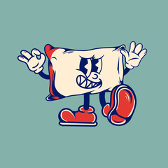 Retro character design of the pillow
