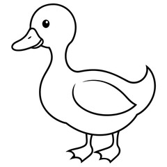 duck vector illustration mascot,duck silhouette,vector,icon,svg,characters,Holiday t shirt,black duck cartoon drawn trendy logo Vector illustration,duck on a white background,eps,png,line art