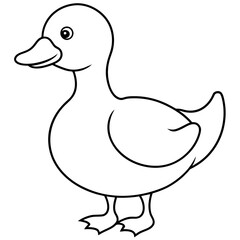 duck vector illustration mascot,duck silhouette,vector,icon,svg,characters,Holiday t shirt,black duck cartoon drawn trendy logo Vector illustration,duck on a white background,eps,png,line art