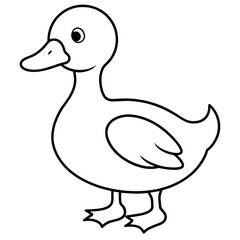 duck vector illustration mascot,duck silhouette,vector,icon,svg,characters,Holiday t shirt,black duck cartoon drawn trendy logo Vector illustration,duck on a white background,eps,png,line art