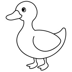 duck vector illustration mascot,duck silhouette,vector,icon,svg,characters,Holiday t shirt,black duck cartoon drawn trendy logo Vector illustration,duck on a white background,eps,png,line art