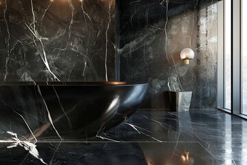 Visuals highlighting the unique veining structures of marble, featuring natural variations in color and pattern that create a sense of movement and visual interest - 784509839