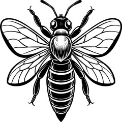 bee and flower vector illustration mascot,Honnybee silhouette,vector,icon,svg,characters,Holiday t shirt,black bee cartoon drawn trendy logo Vector illustration,bee on a white background,eps,png,line 